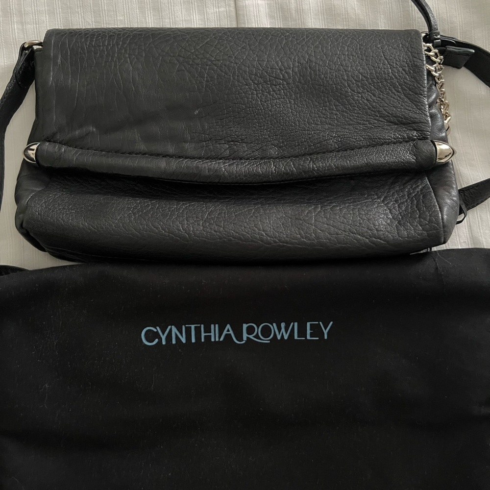 Cynthia Rowley Black Leather Crossbody Bag